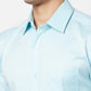 Park Avenue Men Blue Solid Regular Fit Cotton Full Sleeve Ainsley Neck Shirt