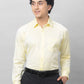 Park Avenue Men Yellow Checks Regular Fit Cotton Full Sleeve Ainsley Collar Shirt