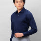 Park Avenue Men Green Solid Regular Fit Cotton Full Sleeve Ainsley Neck Shirt