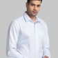 Park Avenue Men Red Structure Regular Fit Cotton Full Sleeve Shirts