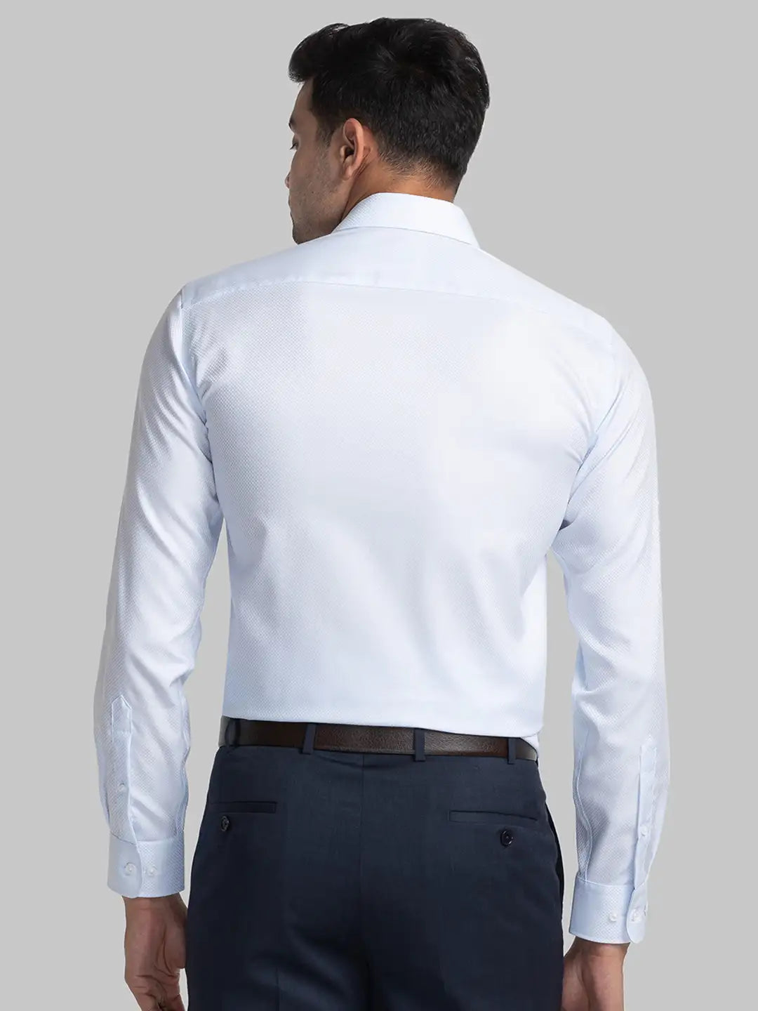 Park Avenue Men Red Structure Regular Fit Cotton Full Sleeve Shirts