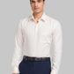 Park Avenue Men Red Structure Regular Fit Cotton Full Sleeve Shirts
