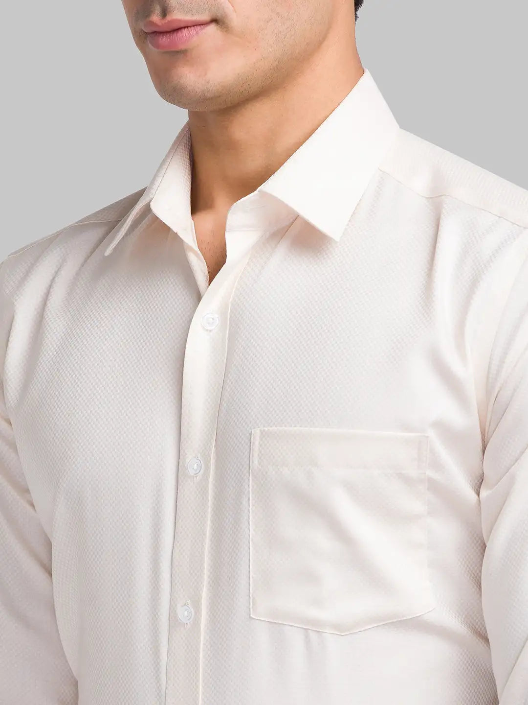 Park Avenue Men Red Structure Regular Fit Cotton Full Sleeve Shirts