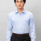 Park Avenue Men Blue Structure Regular Fit Cotton Full Sleeve Ainsley Collar Shirt