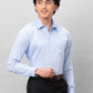 Park Avenue Men Blue Structure Regular Fit Cotton Full Sleeve Ainsley Collar Shirt