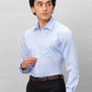Park Avenue Men Blue Structure Regular Fit Cotton Full Sleeve Ainsley Collar Shirt