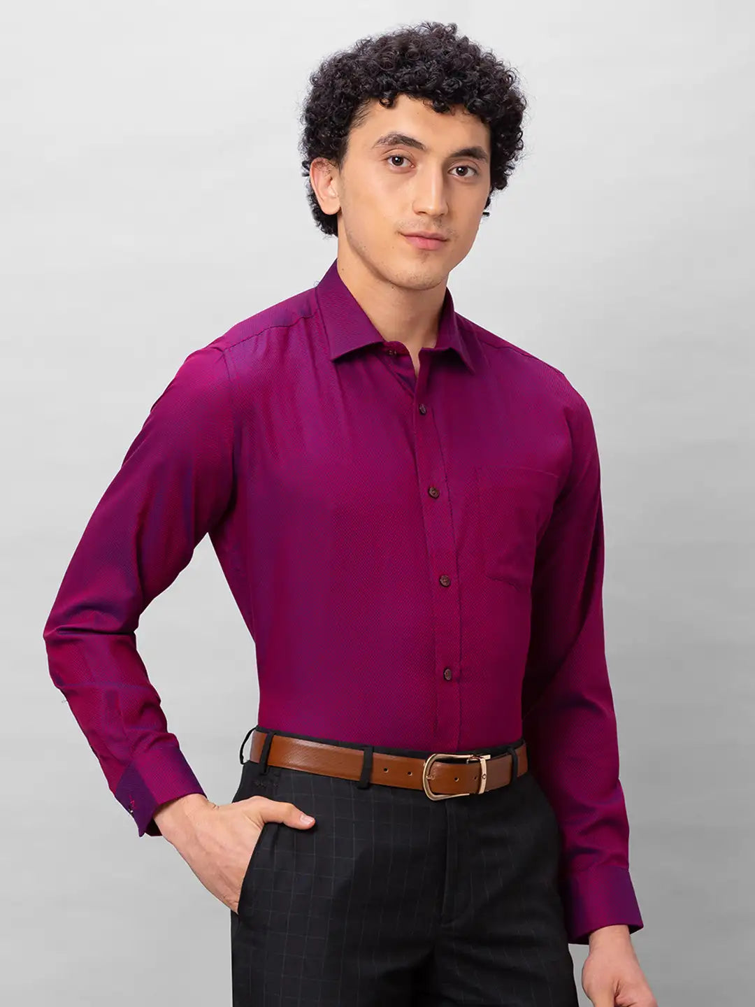 Park Avenue Men Blue Stripe Regular Fit Cotton Full Sleeve Ainsley Collar Shirt