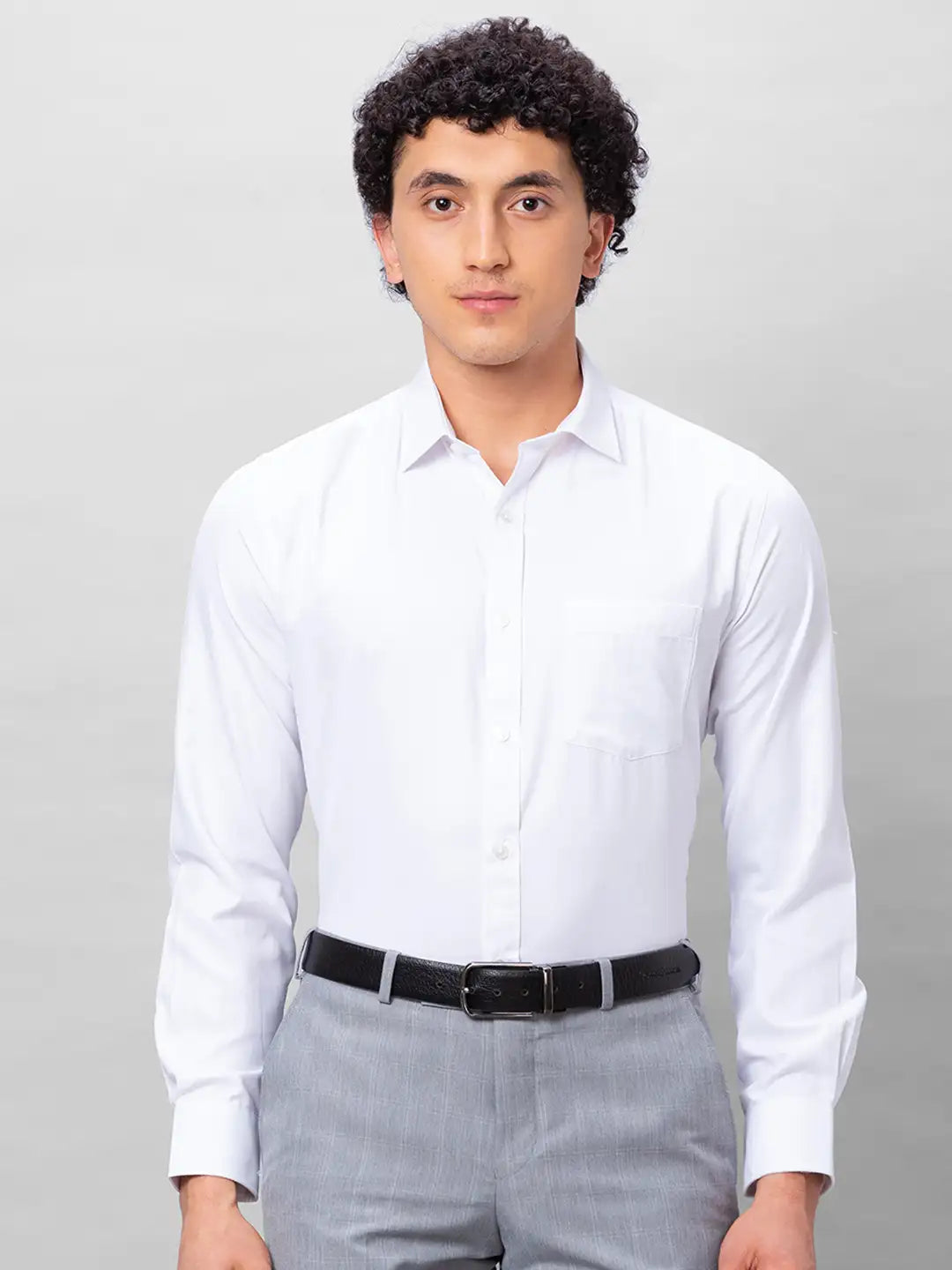 Park Avenue Men Fawn Solid Regular Fit Cotton Full Sleeve Ainsley Collar Shirt