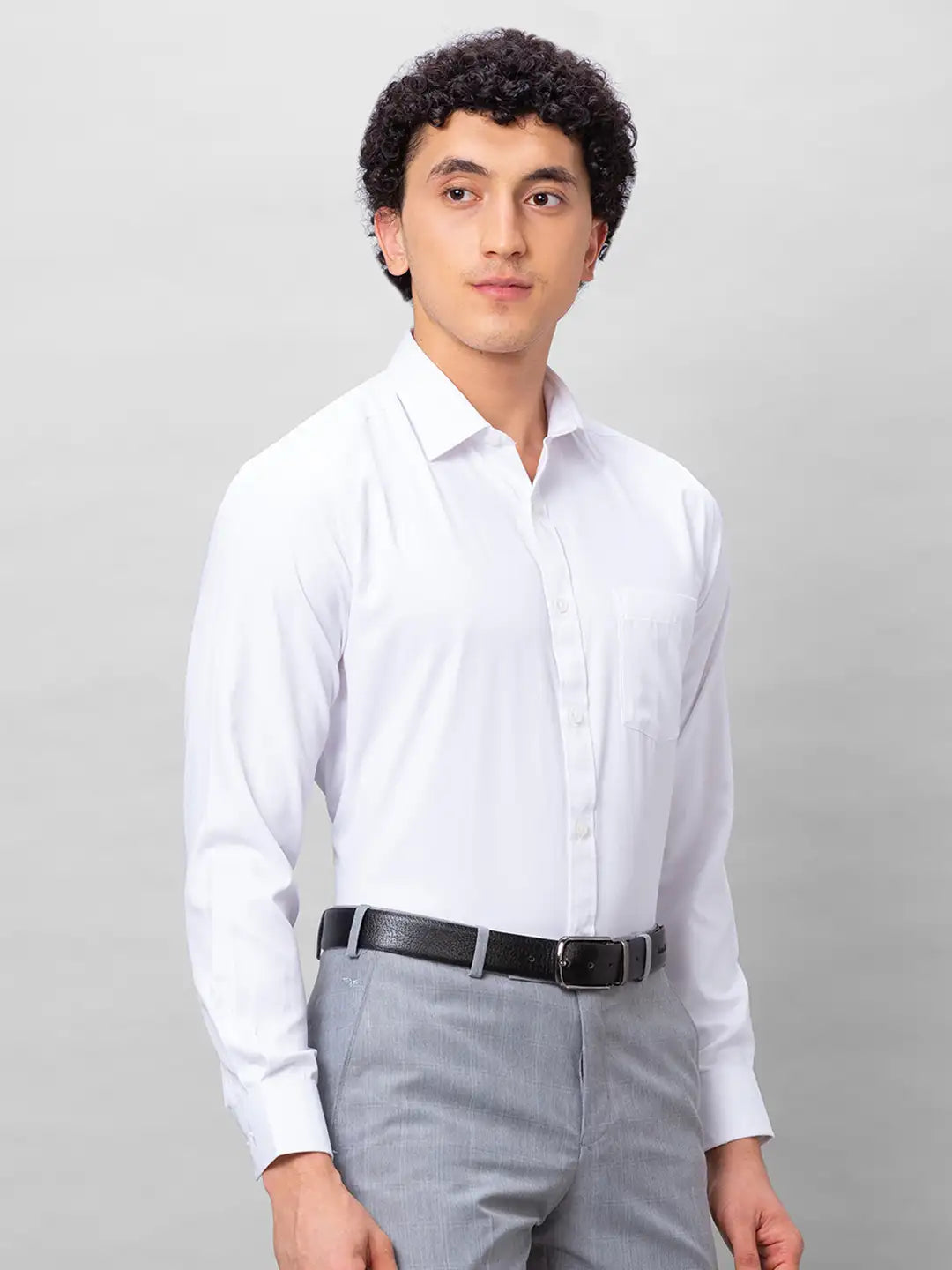 Park Avenue Men Fawn Solid Regular Fit Cotton Full Sleeve Ainsley Collar Shirt