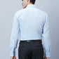 Men Blue Regular Fit Structure Cotton Full Sleeve Shirts