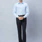 Men Blue Regular Fit Structure Cotton Full Sleeve Shirts