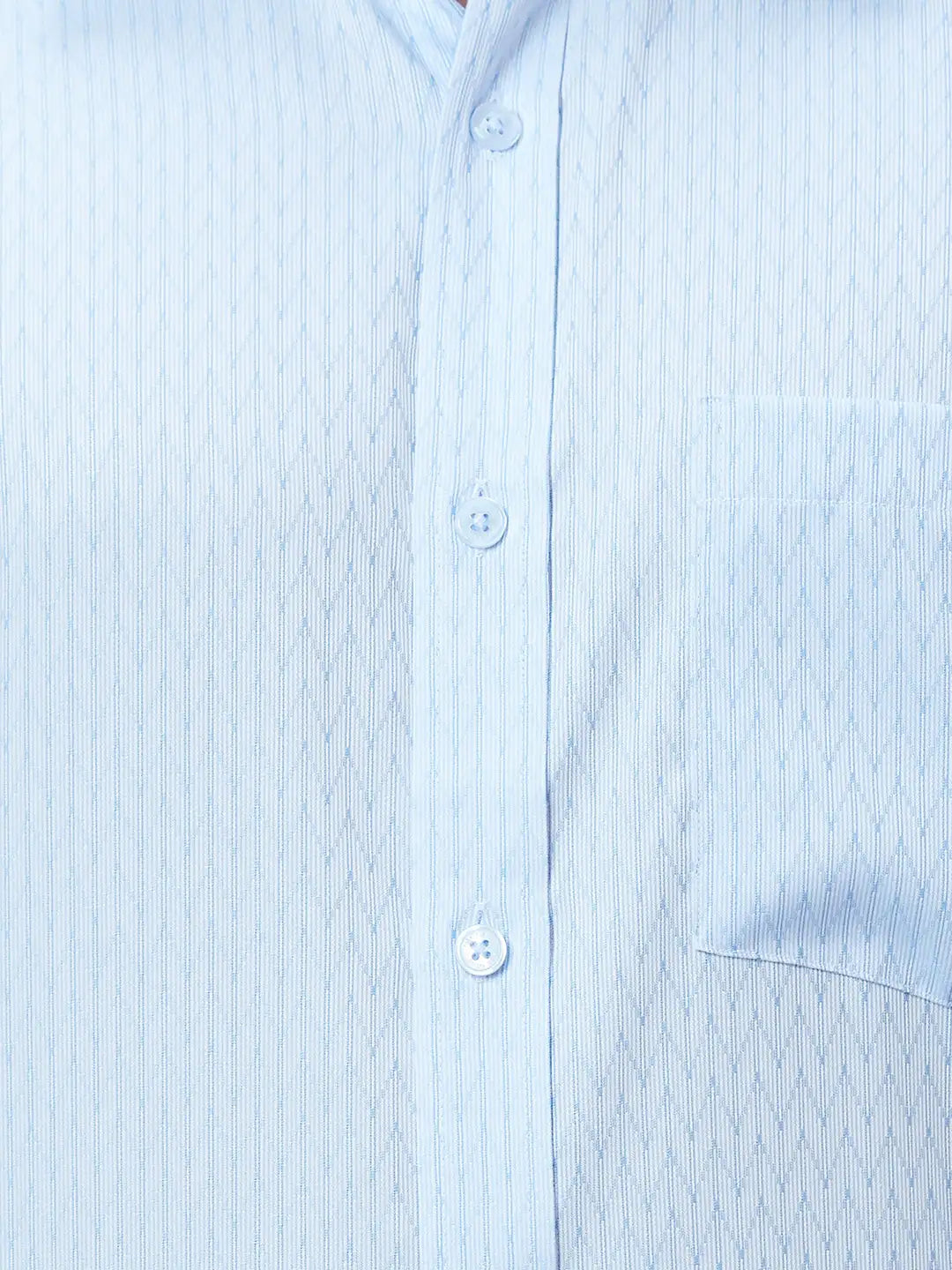 Men Blue Regular Fit Structure Cotton Full Sleeve Shirts