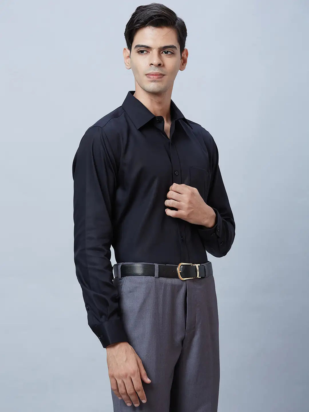 Men Red Regular Fit Structure Cotton Full Sleeve Shirts
