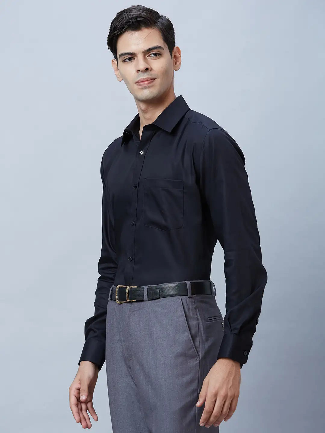 Men Red Regular Fit Structure Cotton Full Sleeve Shirts