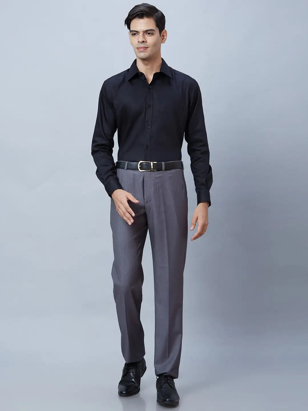 Men Red Regular Fit Structure Cotton Full Sleeve Shirts