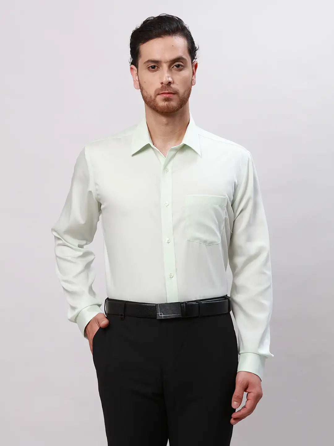 Men Fawn Regular Fit Structure Cotton Full Sleeves Ainsley Collar Shirts