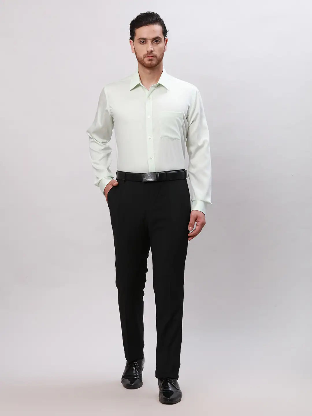 Men Fawn Regular Fit Structure Cotton Full Sleeves Ainsley Collar Shirts