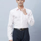 Men Violet Regular Fit Structure Cotton Full Sleeve Shirts