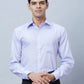 Men White Regular Fit Structure Cotton Full Sleeve Shirts