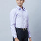 Men White Regular Fit Structure Cotton Full Sleeve Shirts