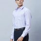 Men White Regular Fit Structure Cotton Full Sleeve Shirts