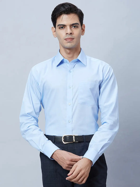 Men Fawn Regular Fit Structure Cotton Full Sleeve Shirts