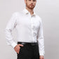 Men White Slim Fit Plain Cotton Mandarin Collar Shirts