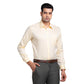 Park Avenue Men Brown Structure Regular Fit Cotton Full Sleeve Ainsley Neck Shirt