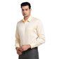 Park Avenue Men Brown Structure Regular Fit Cotton Full Sleeve Ainsley Neck Shirt