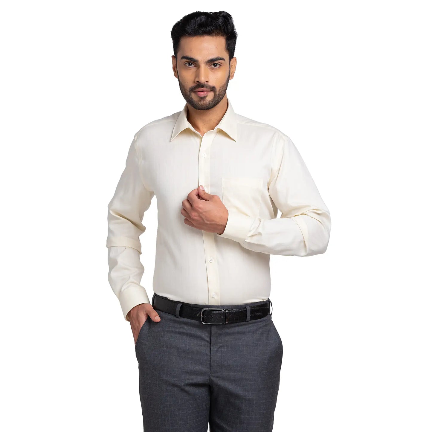 Park Avenue Men Red Checks Regular Fit Cotton Full Sleeve Ainsley Collar Shirt