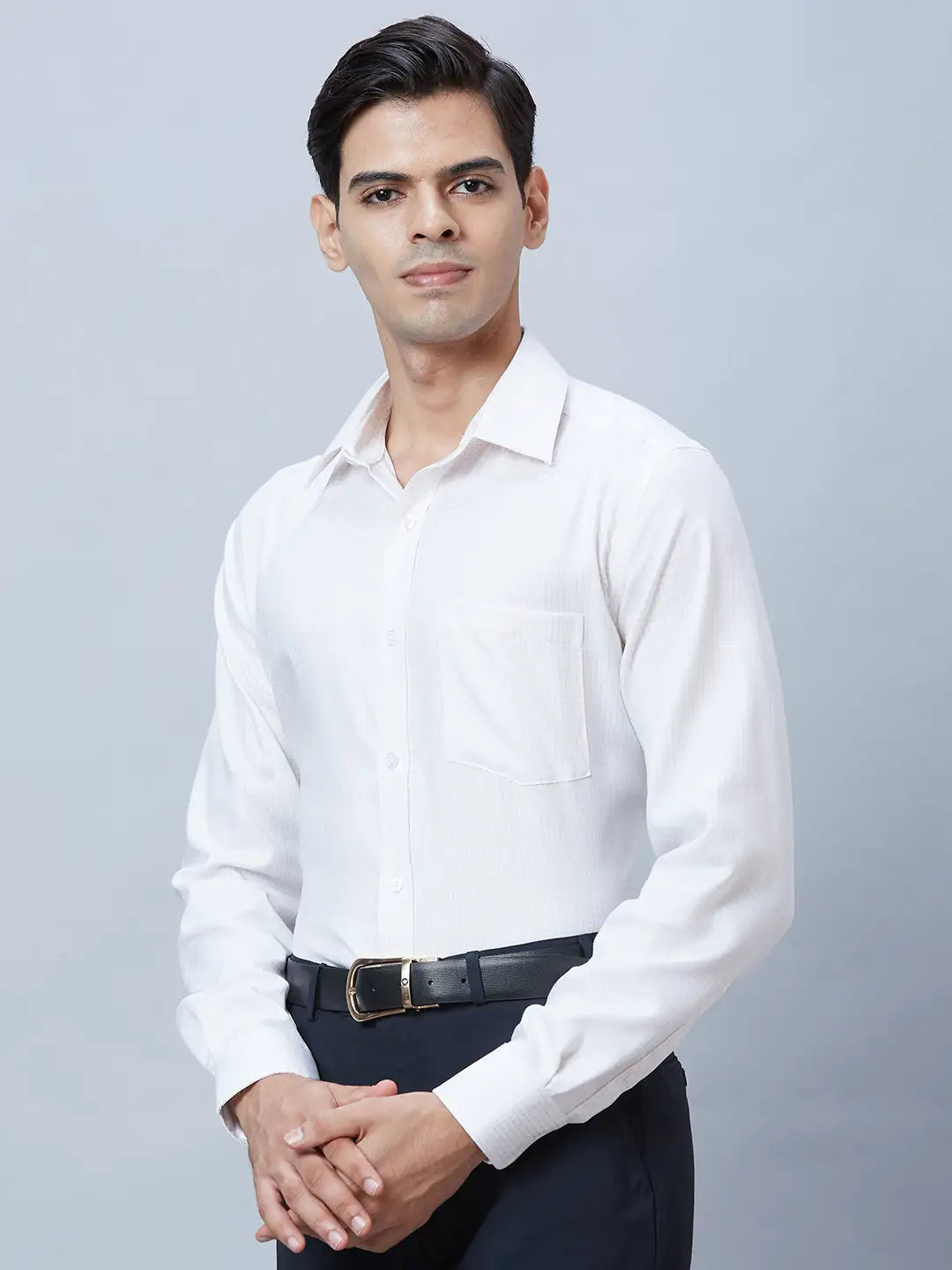 Men Regular Fit Brown Shirt