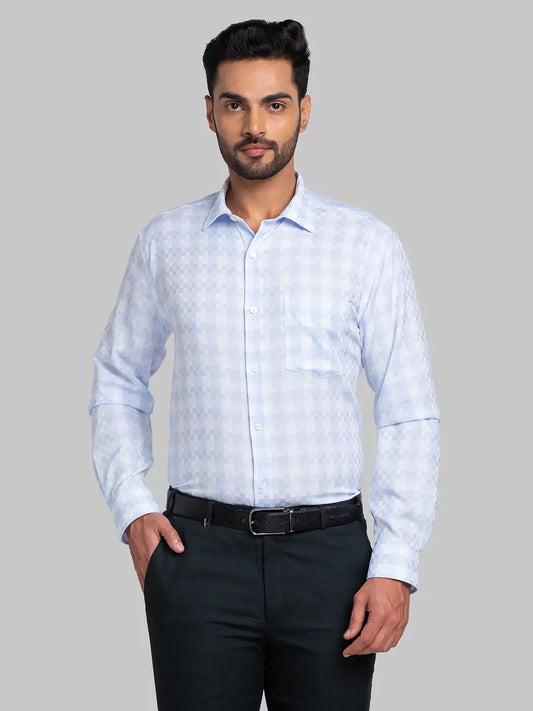 Men Green Regular Fit Checks  Cotton Full Sleeve Ainsley Collar Shirts