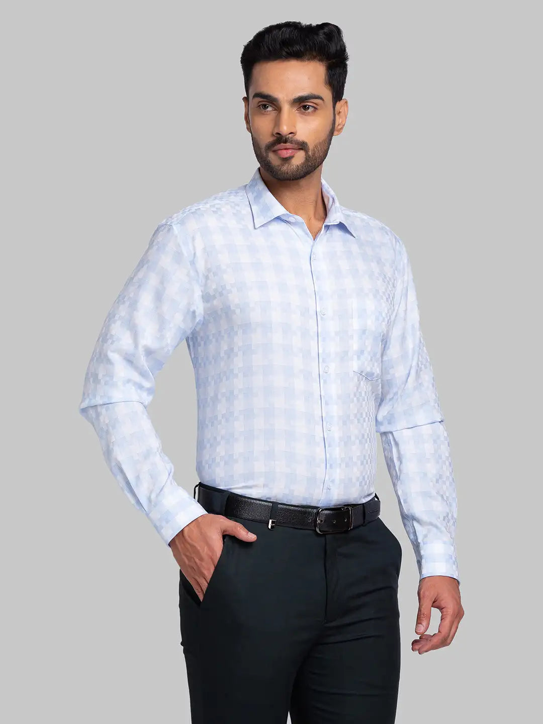 Men Green Regular Fit Checks  Cotton Full Sleeve Ainsley Collar Shirts
