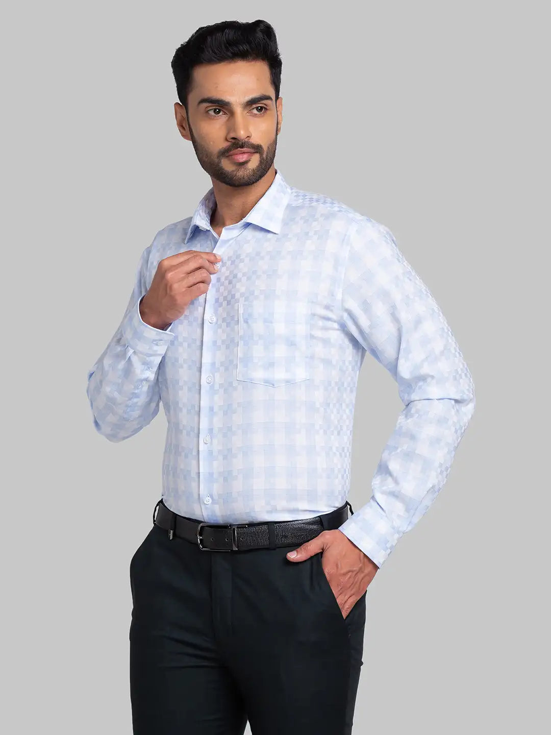 Men Green Regular Fit Checks  Cotton Full Sleeve Ainsley Collar Shirts