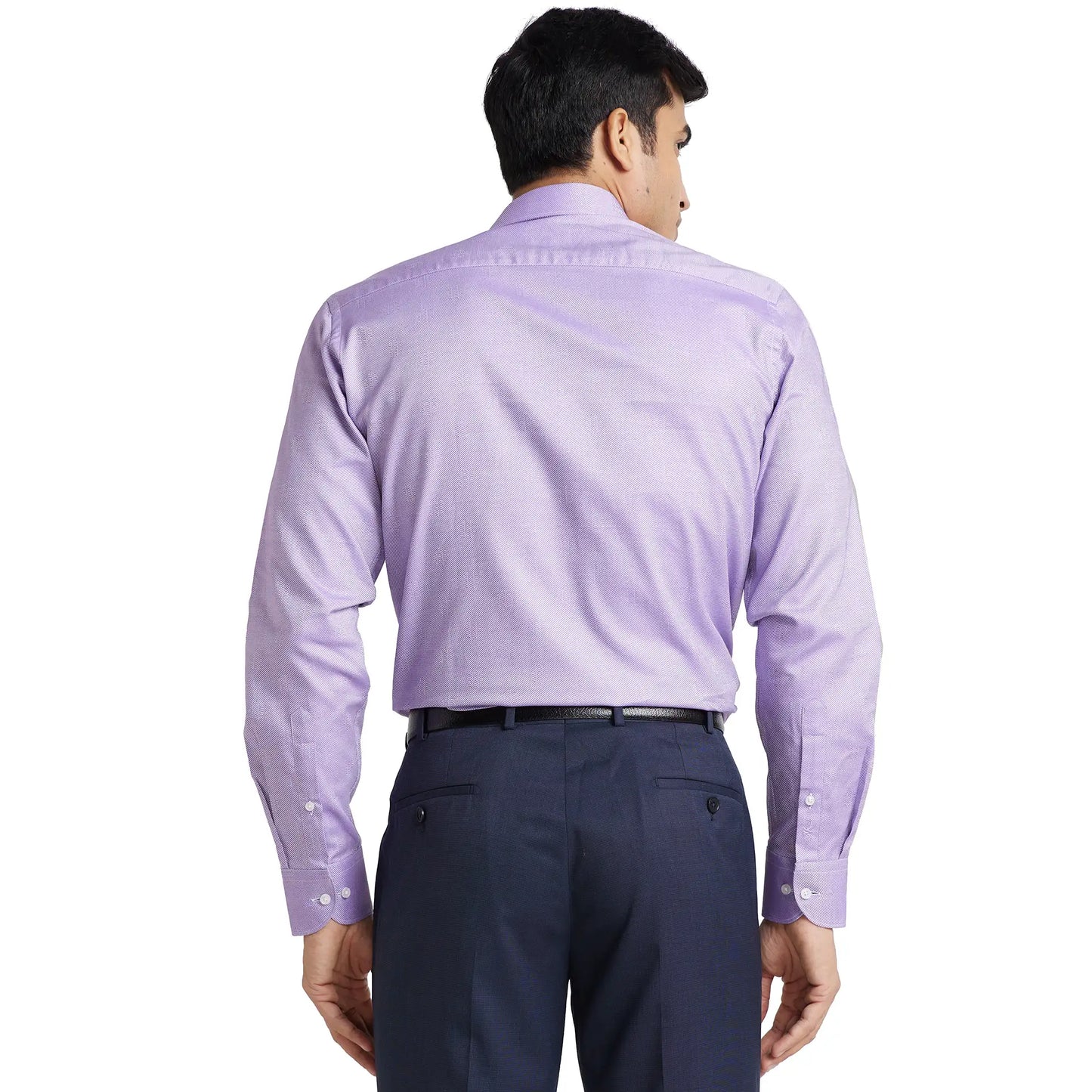 Park Avenue Men Blue Checks Regular Fit Cotton Full Sleeve Ainsley Neck Shirt