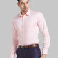 Park Avenue Men Violet Structure Regular Fit Cotton Full Sleeve Ainsley Collar Shirt