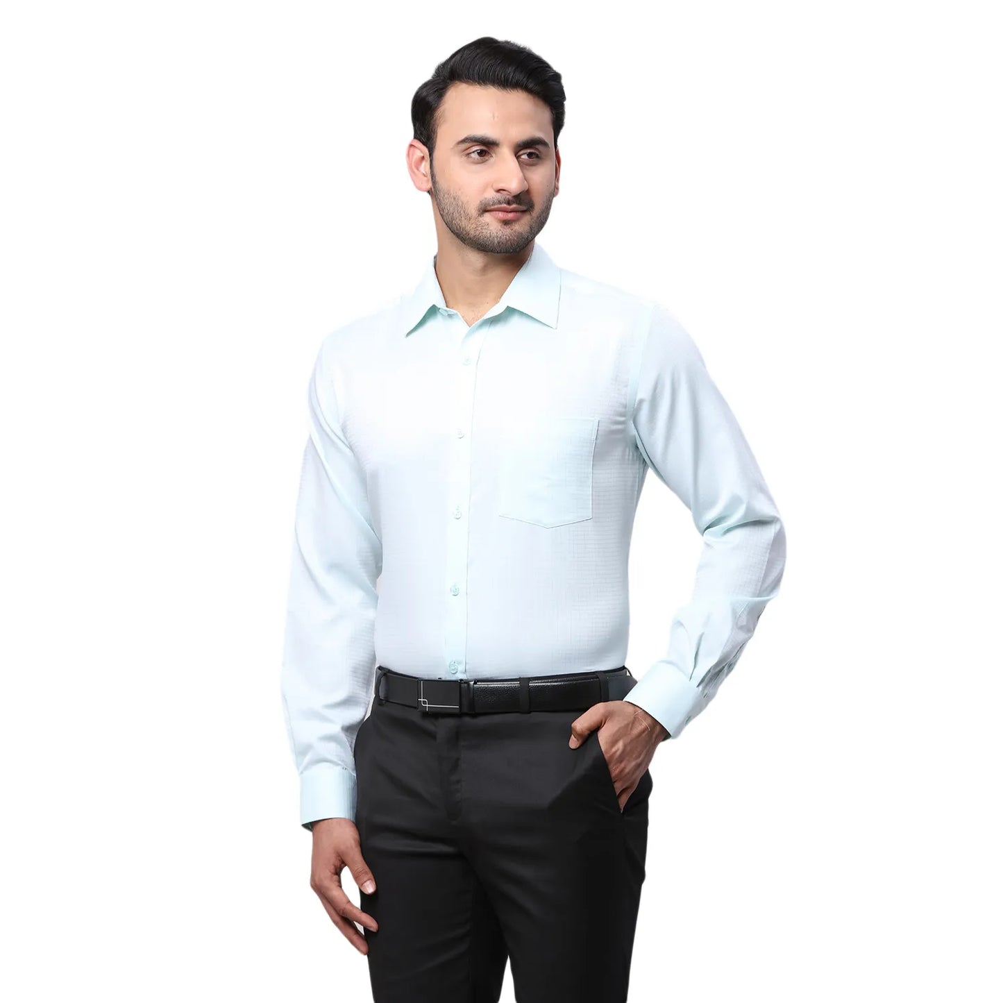 Park Avenue Men Black Solid Regular Fit Cotton Full Sleeve Ainsley Collar Shirt