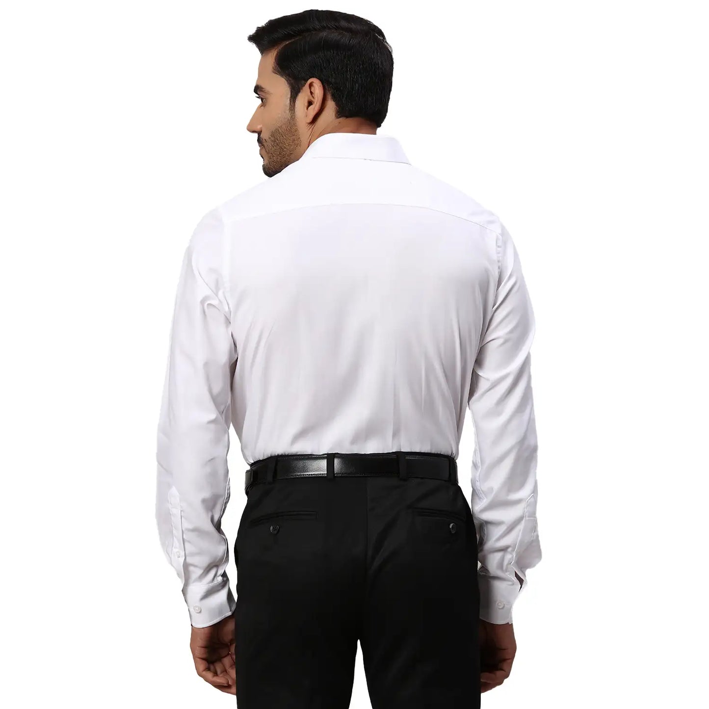 Park Avenue Men Blue Structure Regular Fit Cotton Full Sleeve Ainsley Collar Shirt