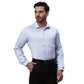 Park Avenue Men Blue Structure Regular Fit Cotton Full Sleeve Ainsley Collar Shirt
