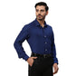 Park Avenue Men Maroon Structure Regular Fit Cotton Full Sleeve Ainsley Collar Shirt