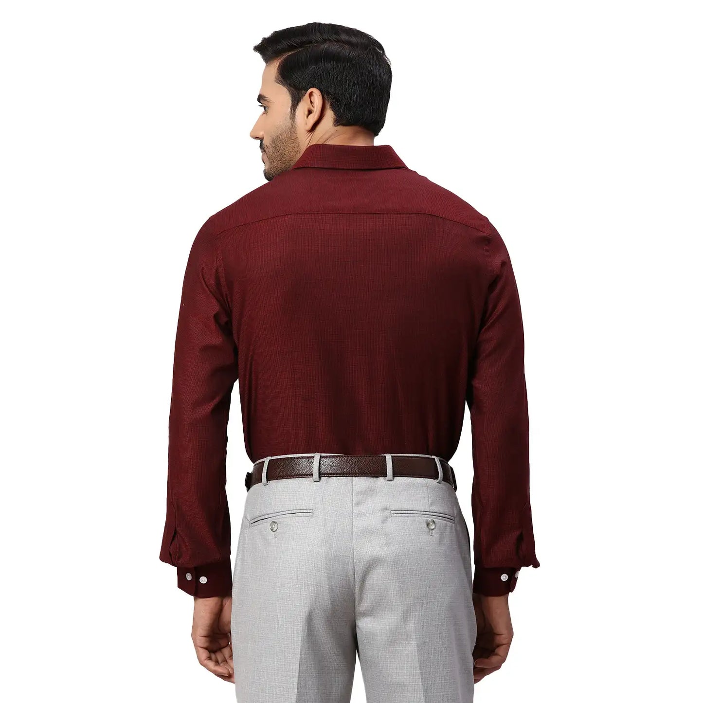 Park Avenue Men Yellow Structure Regular Fit Cotton Full Sleeve Ainsley Collar Shirt