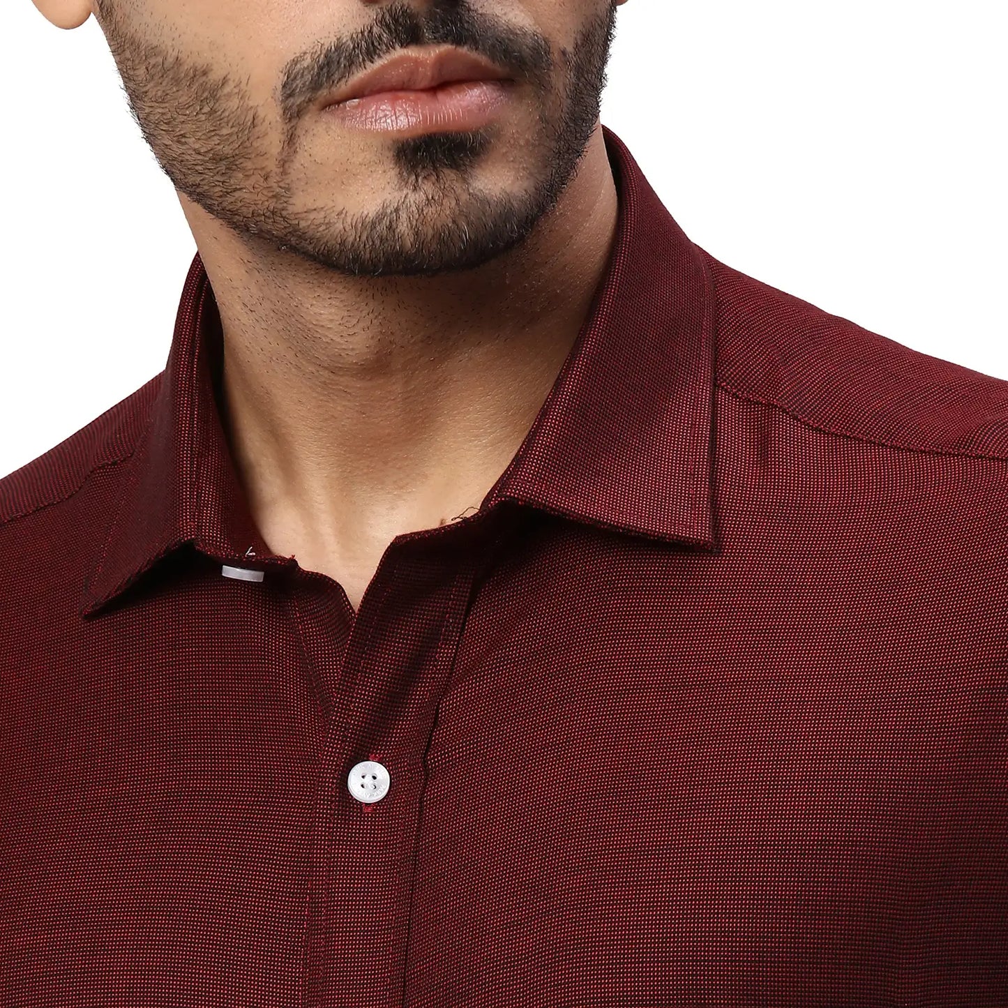 Park Avenue Men Yellow Structure Regular Fit Cotton Full Sleeve Ainsley Collar Shirt