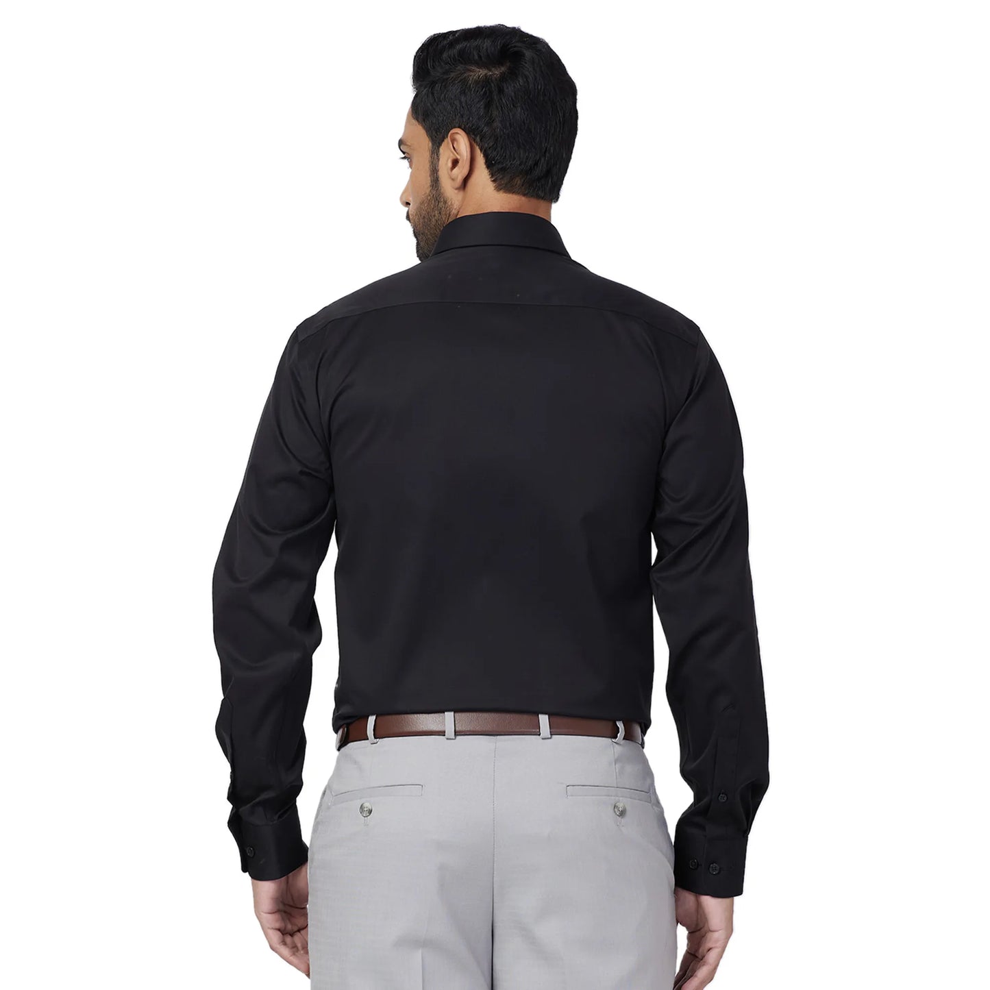 Park Avenue Men Brown Stripe Regular Fit Cotton Full Sleeve Ainsley Collar Shirt