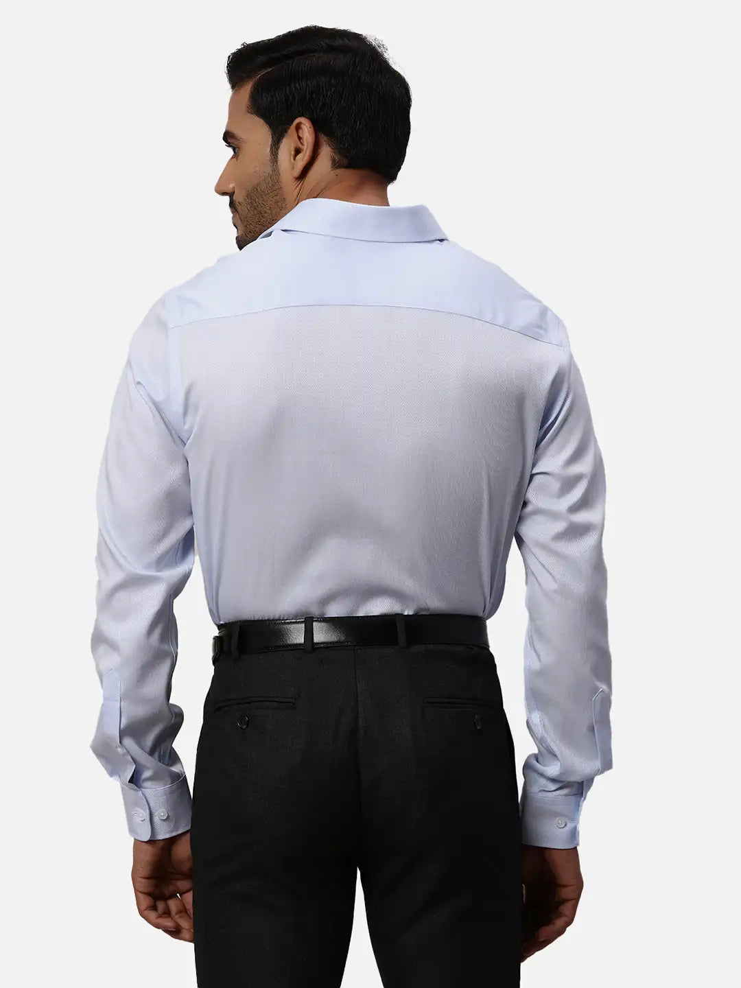 Park Avenue Regular Fit Self Design Medium Green Shirt