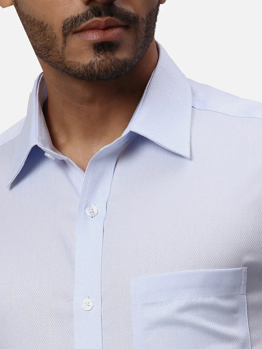 Park Avenue Regular Fit Self Design Medium Green Shirt