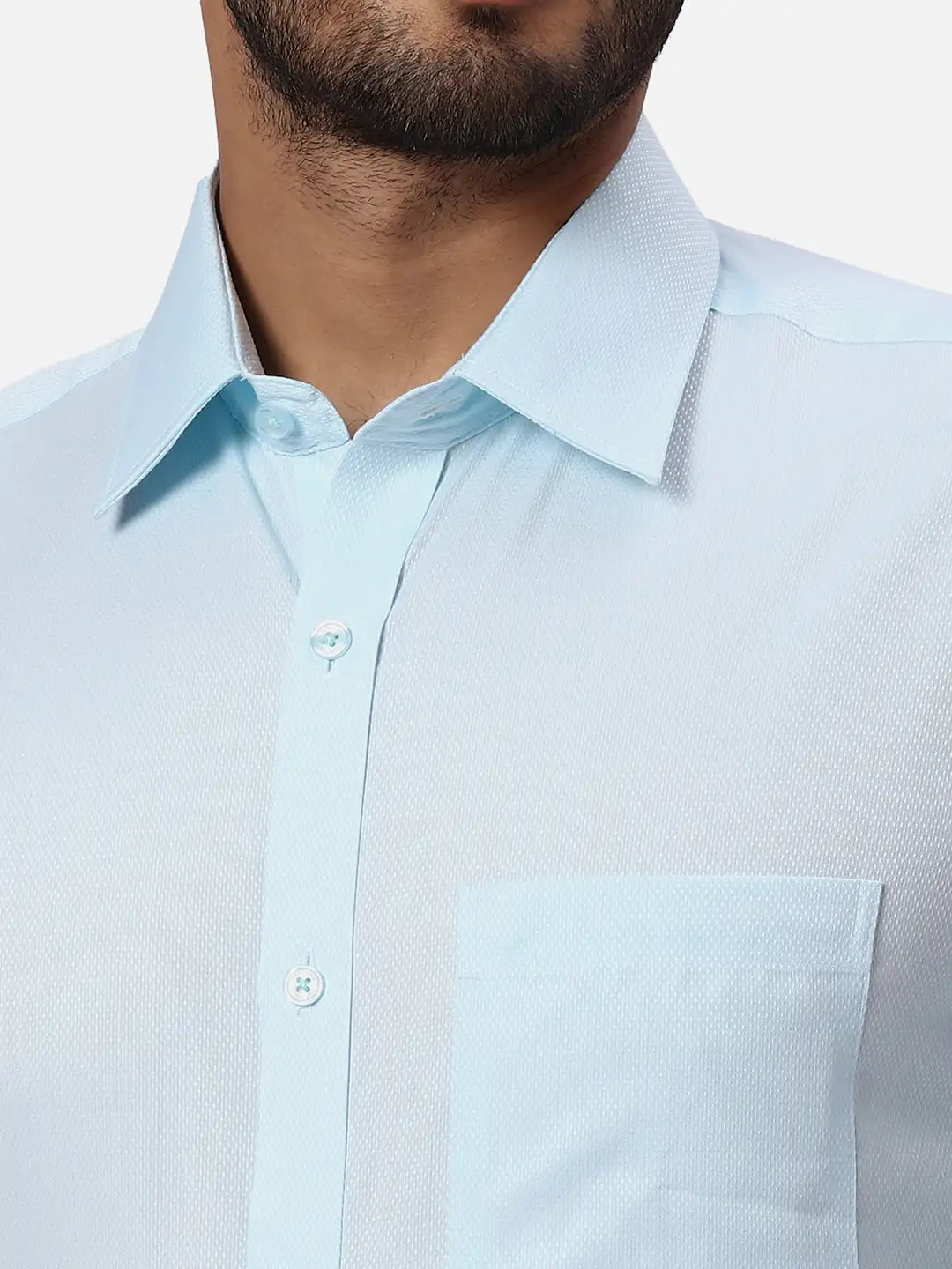Park Avenue Regular Fit Self Design Medium Orange Shirt