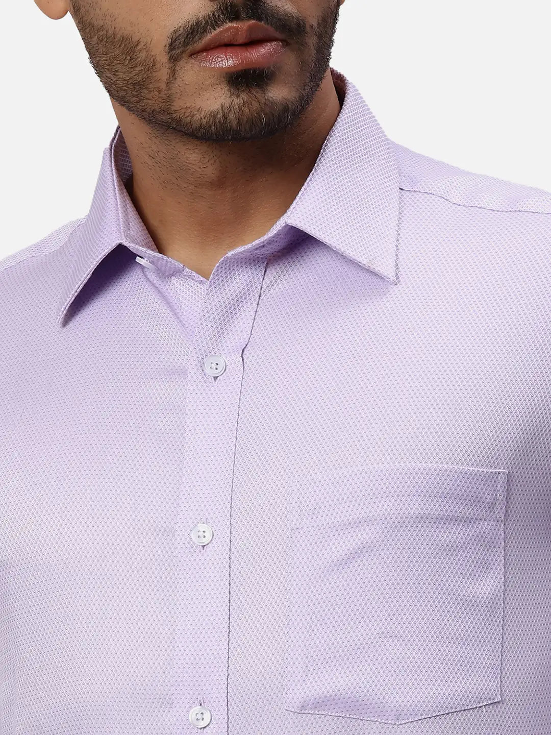 Park Avenue Regular Fit Self Design White Shirt