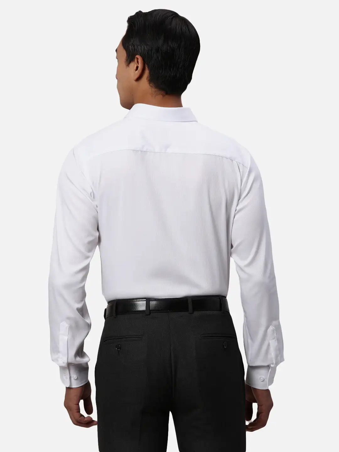Park Avenue Regular Fit Self Design Medium Grey Shirt