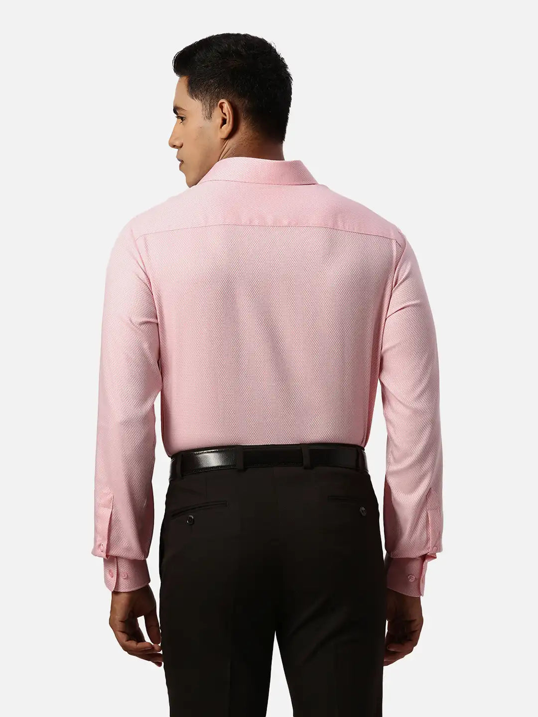 Park Avenue Regular Fit Self Design White Shirt