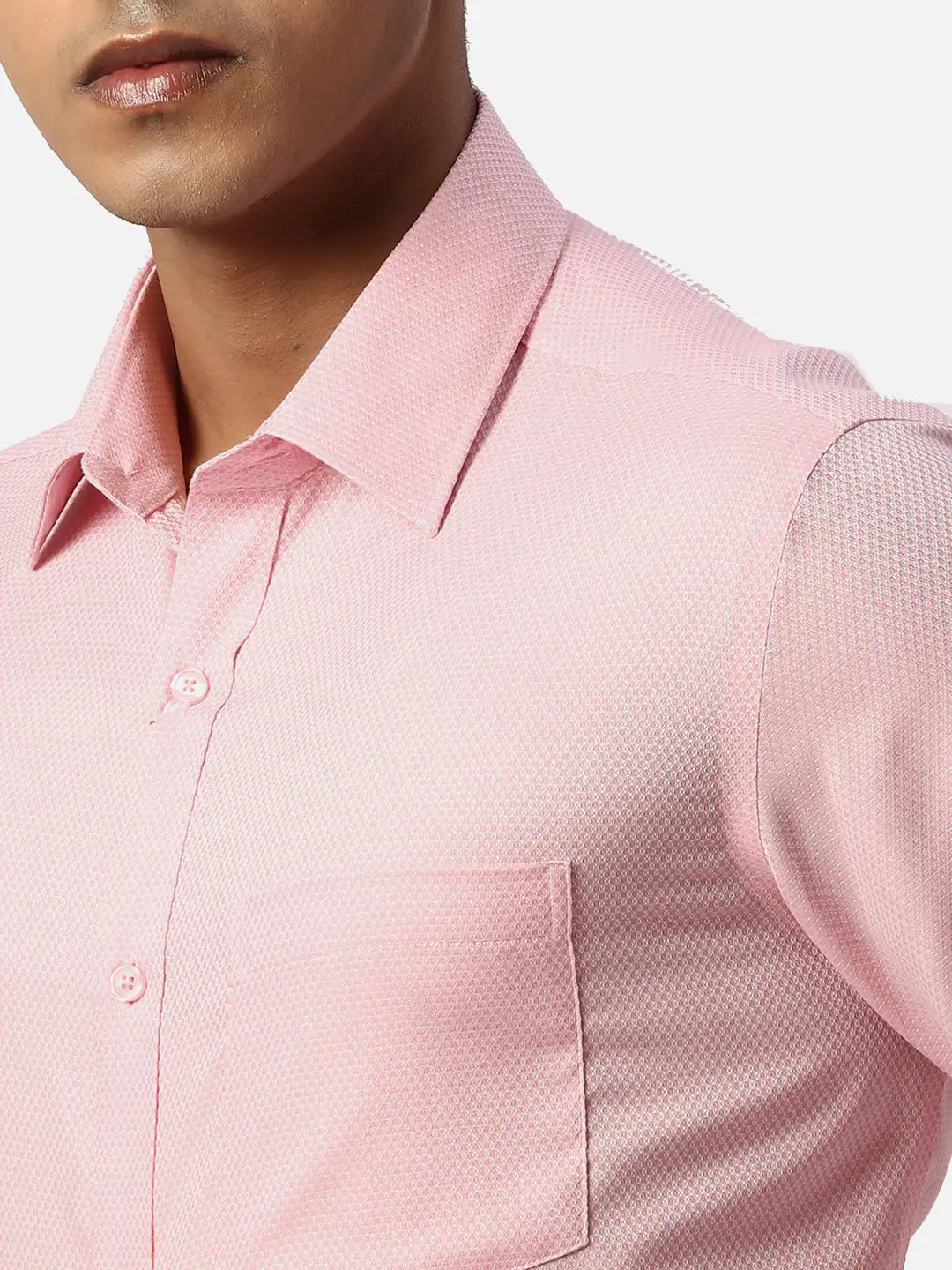 Park Avenue Regular Fit Self Design White Shirt